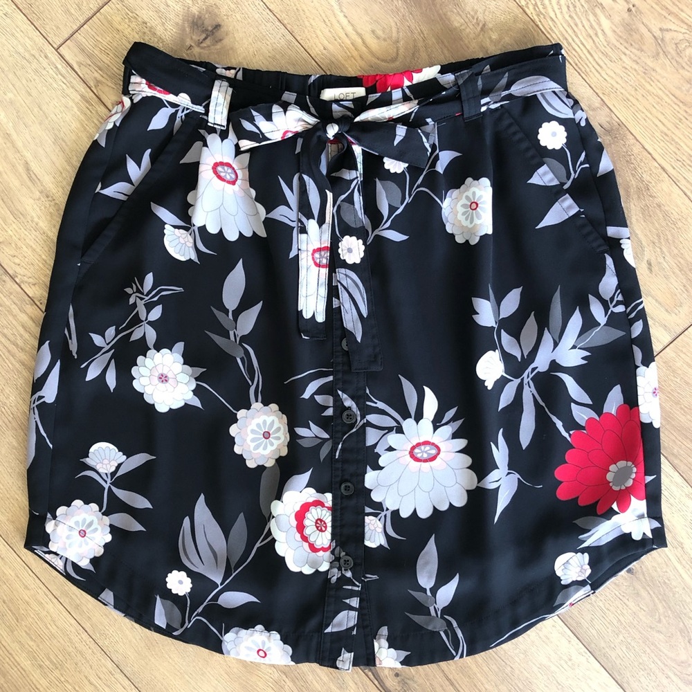 LOFT Floral Skirt